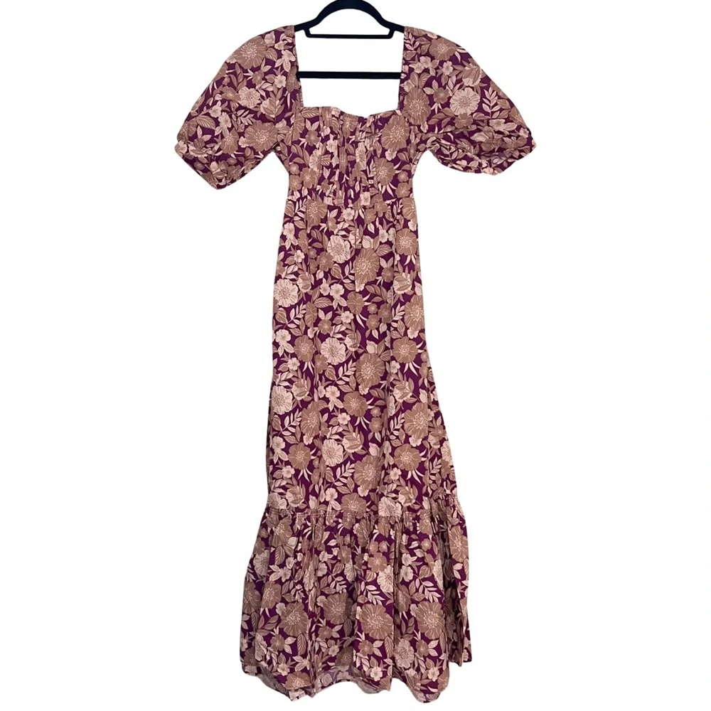 HP 🎉 NWT Favorite Daughter The Mirka Vintage Multi Floral Print Midi Dress - Picture 7 of 14